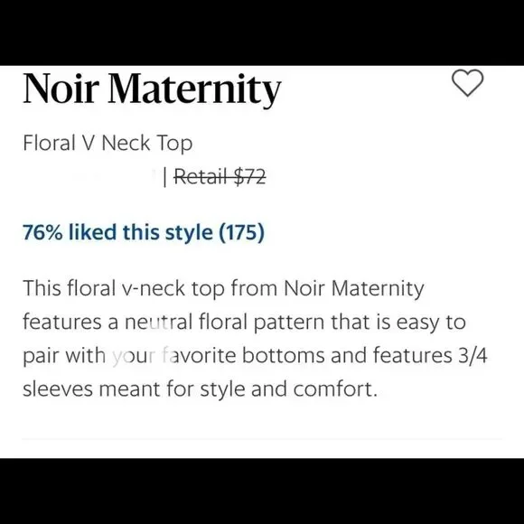 New! Noir maternity floral V-neck tunic to… - Picture 4 of 16